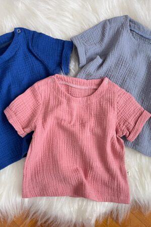 Muslin Baby/Kids Short Sleeves Shirt